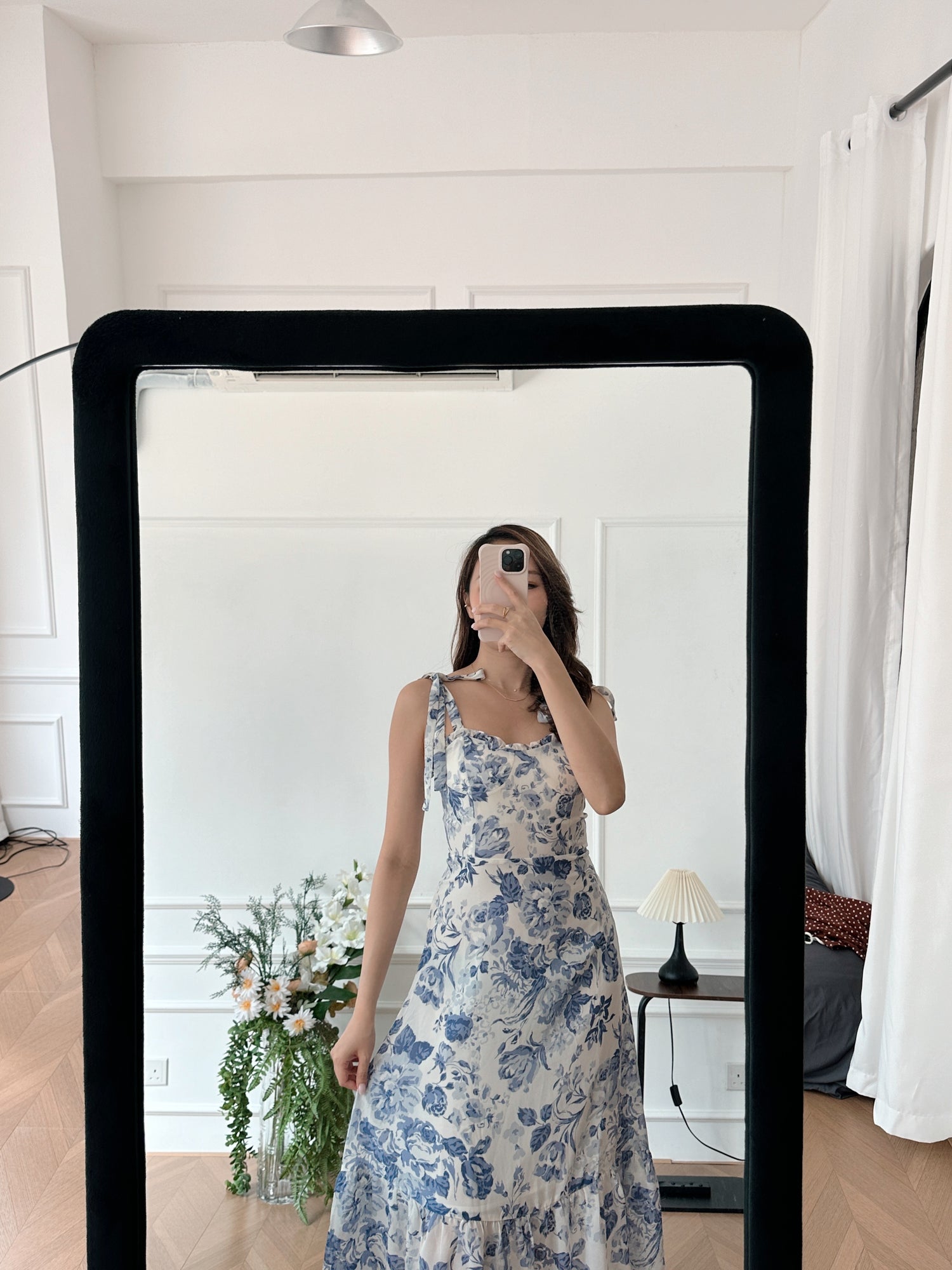 French Floral Midi Dress