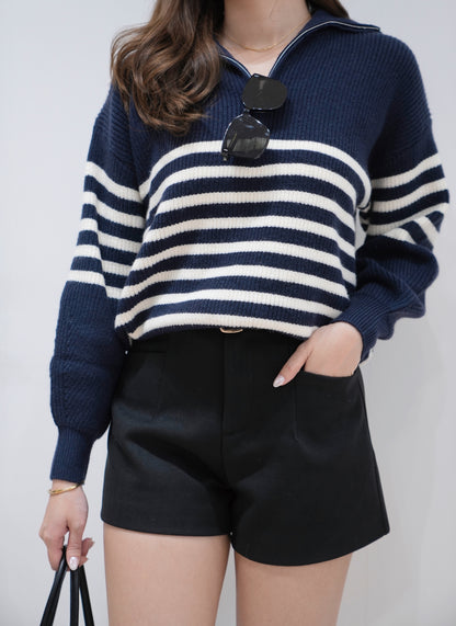 Stripe Half-Zip Jumper