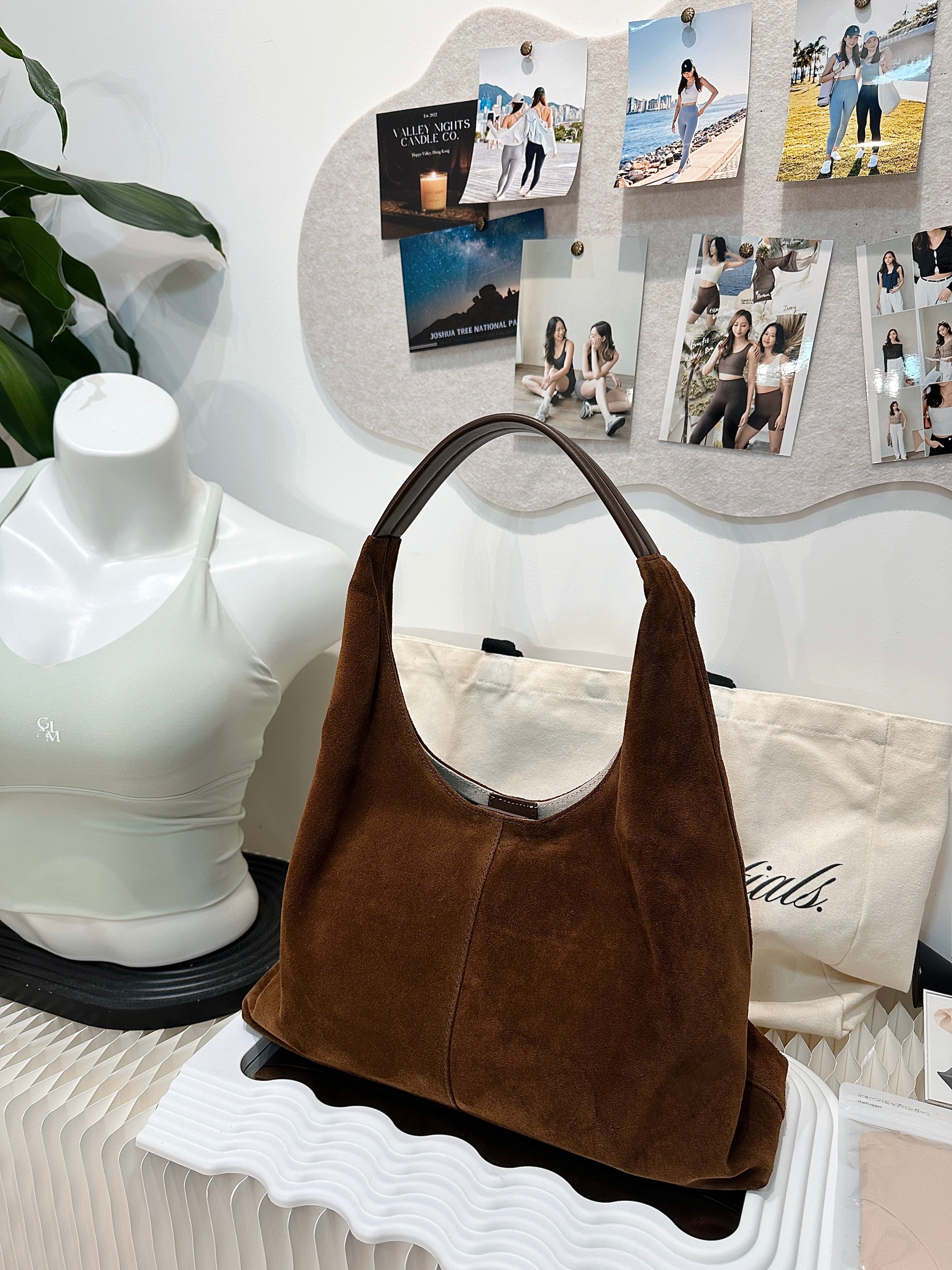 【KR】Suede Shoulder Bag