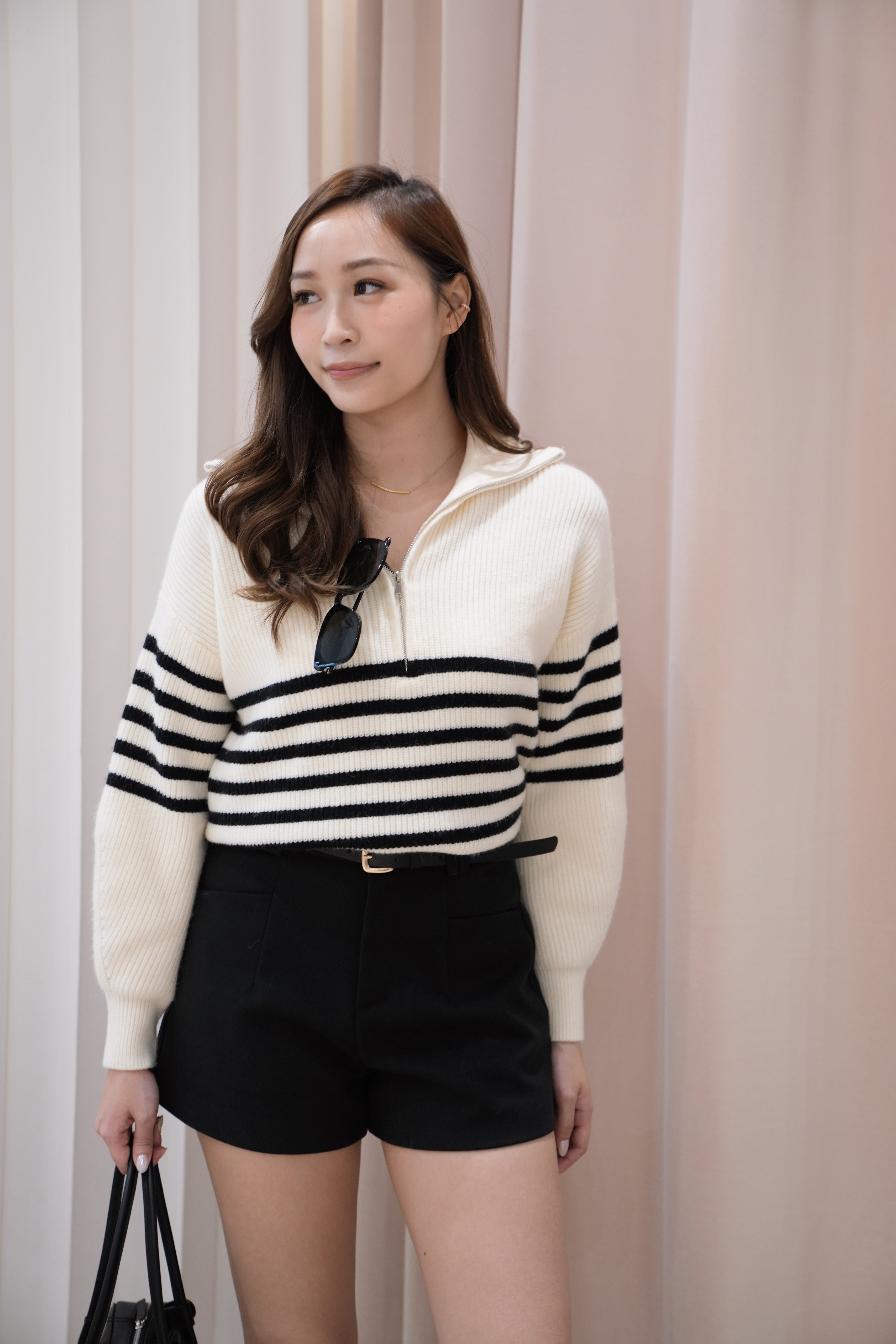 Stripe Half-Zip Jumper