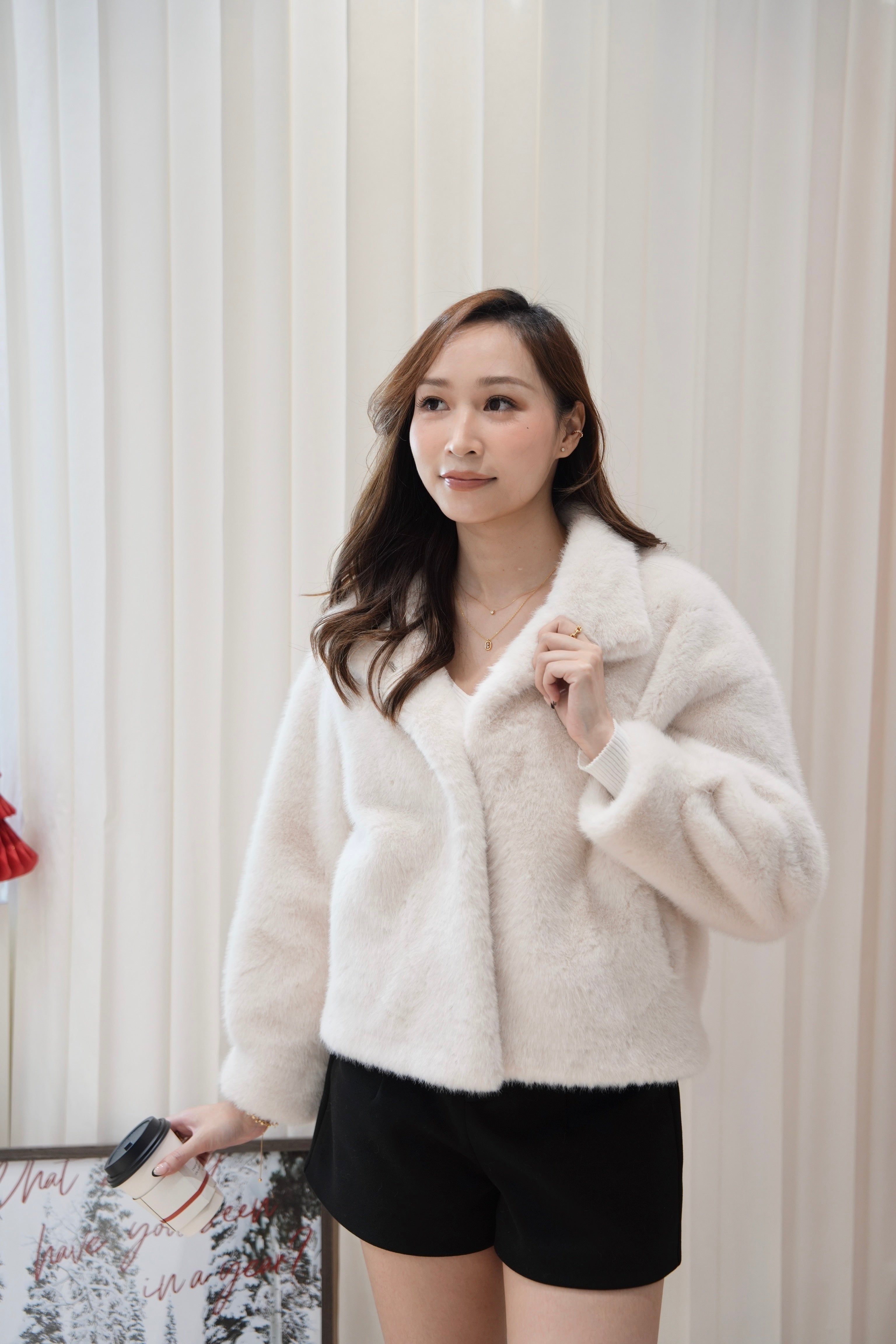 Irene Faux Fur Crop Coat