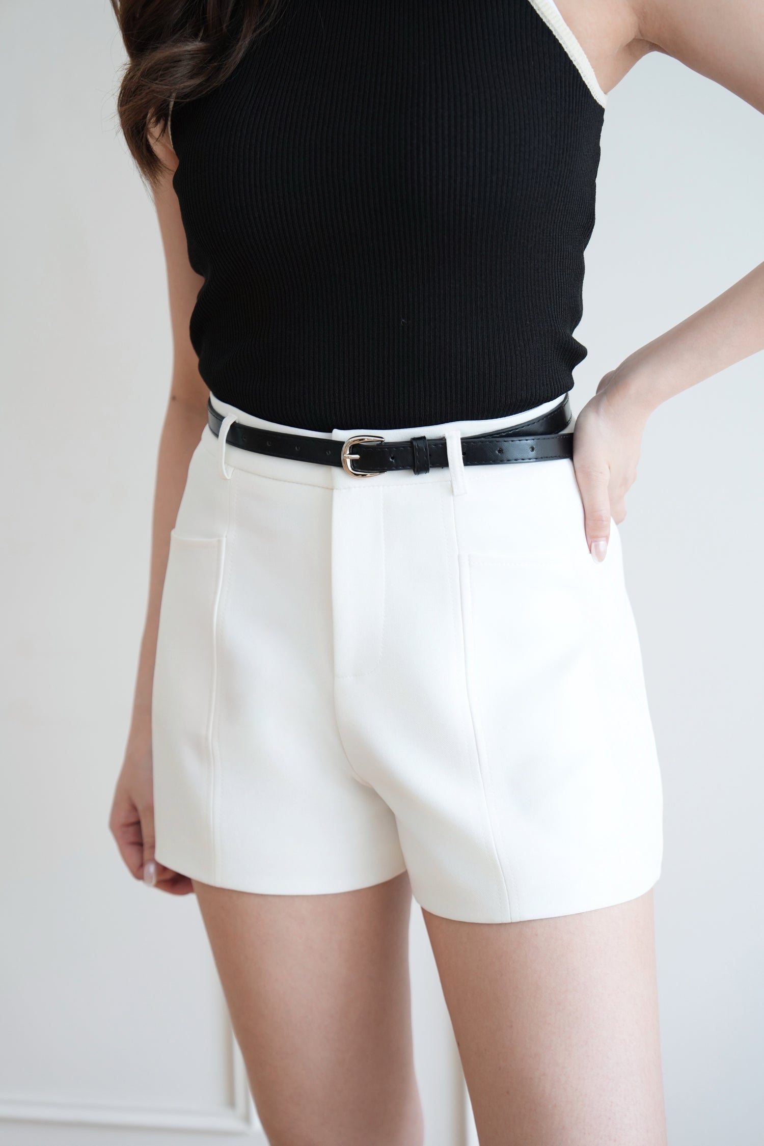 Premium Belted A-Line Shorts