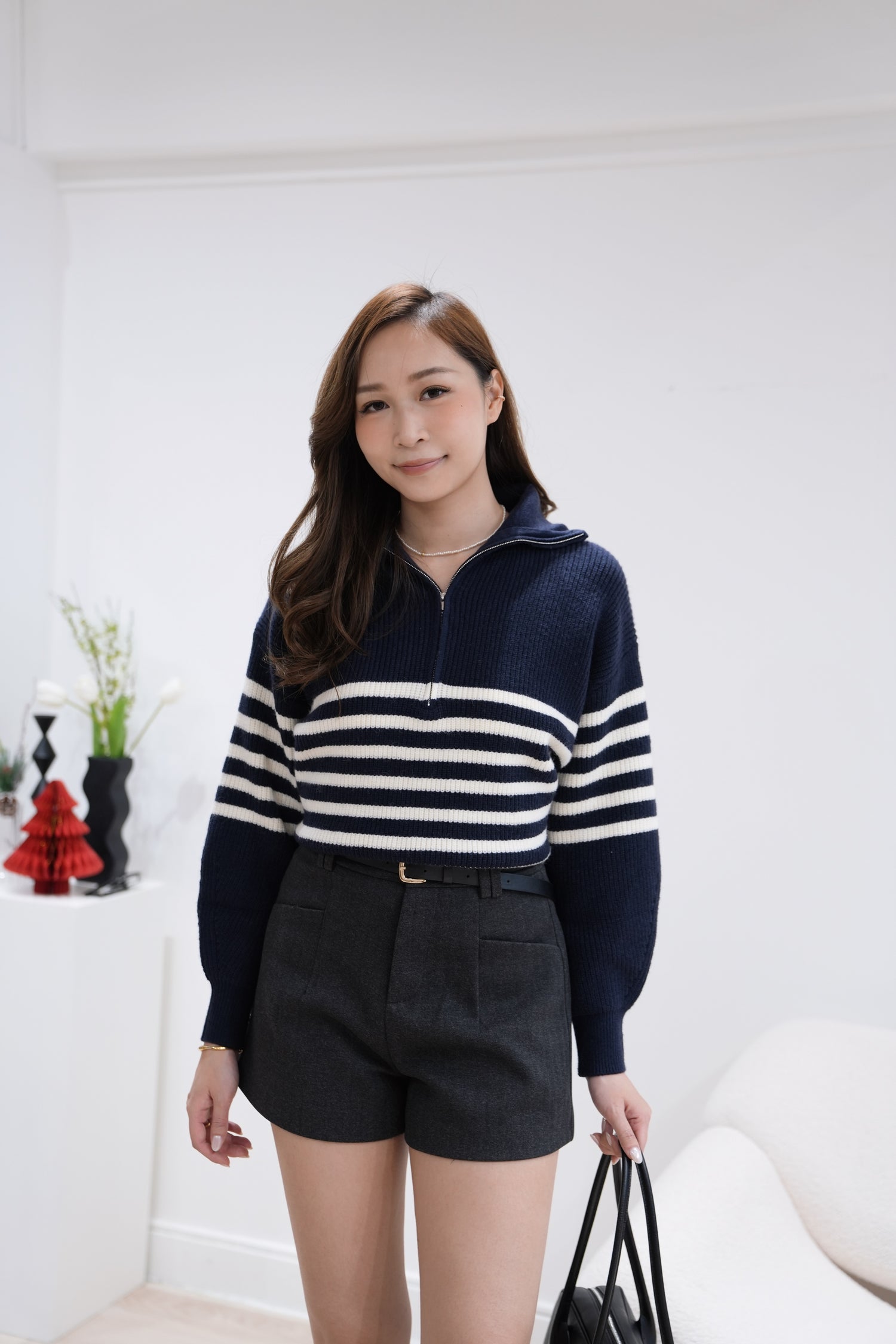 Stripe Half-Zip Jumper